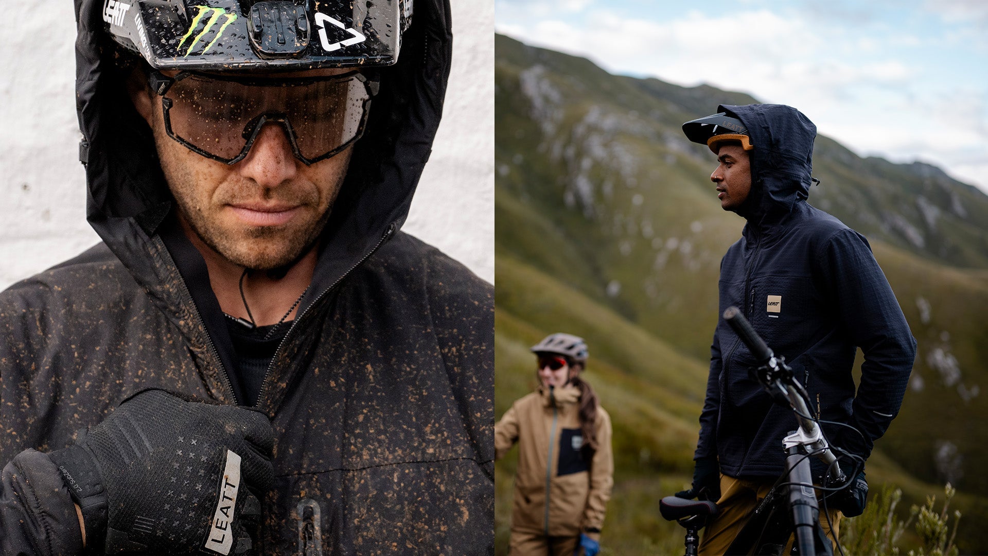 Person wearing a black jacket with a hood in an outdoor setting