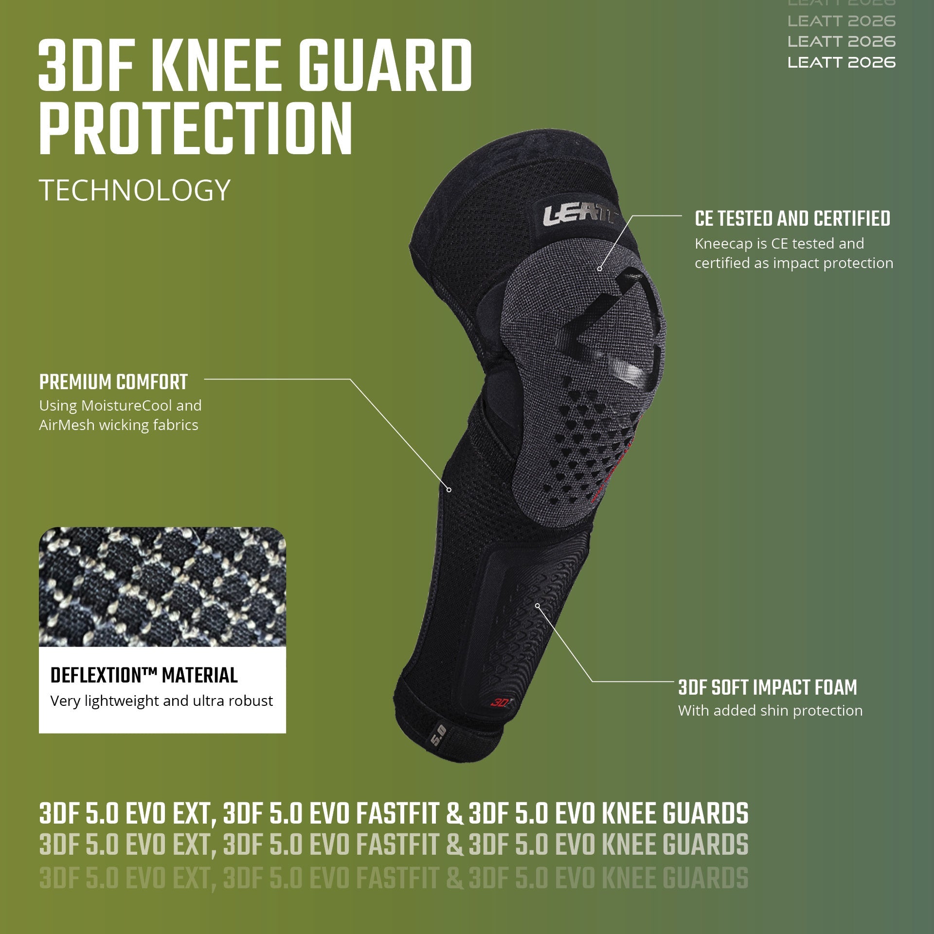 Knee Guard 3DF 5.0 Evo – Leatt MTB UK
